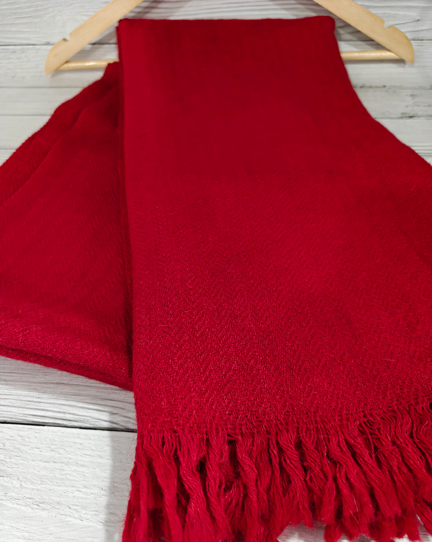 handwoven crimson red himalayan wool shawl handwoven crimson red himalayan wool shawl hanging