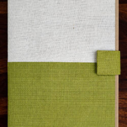 Handmade Jute file folder in green colour for documents and files