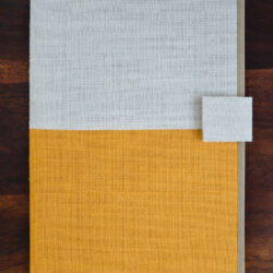 Handmade Jute file folder in mustard colour for documents and files