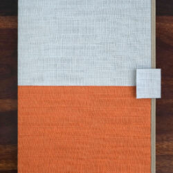 Handmade Jute file folder orange for documents and files