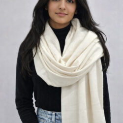 hand woven white shawl