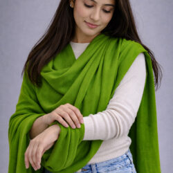 handwoven green shawl