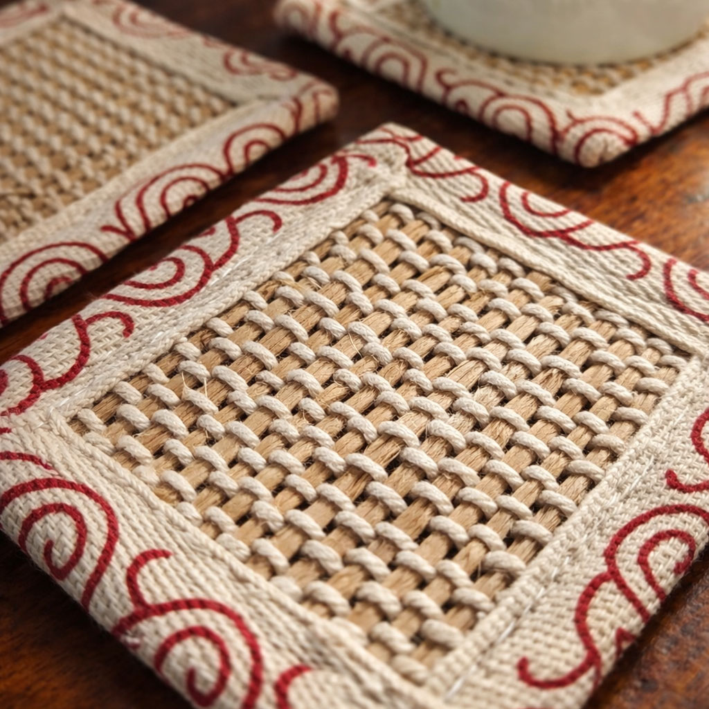 Bhimal tea coasters Handmade Bhimal tea coasters
